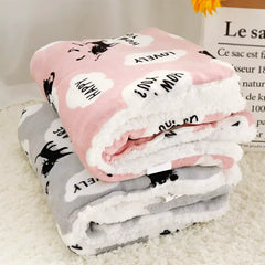 Cat Blanket Cozy Soft Warm Cover for Cats Pet Bedding