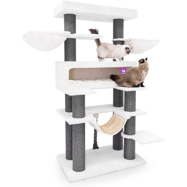 Giant XXL Cat Tree 19 Inch x 69 Inch Extra Large Cat Tower with Scratching Posts