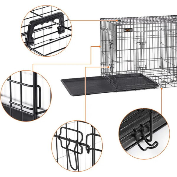 XXL Dog Crate Heavy Duty Large Wire Kennel Cage for Extra Large Dogs