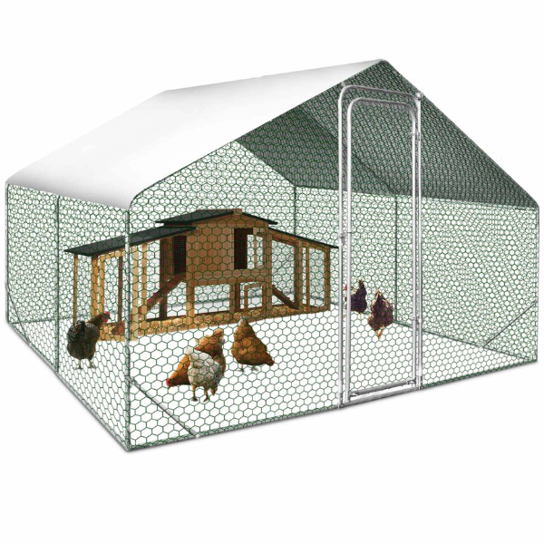 Chicken Coop Run 97 Sq Ft 3x3 Ft Galvanized Steel Wire Enclosure