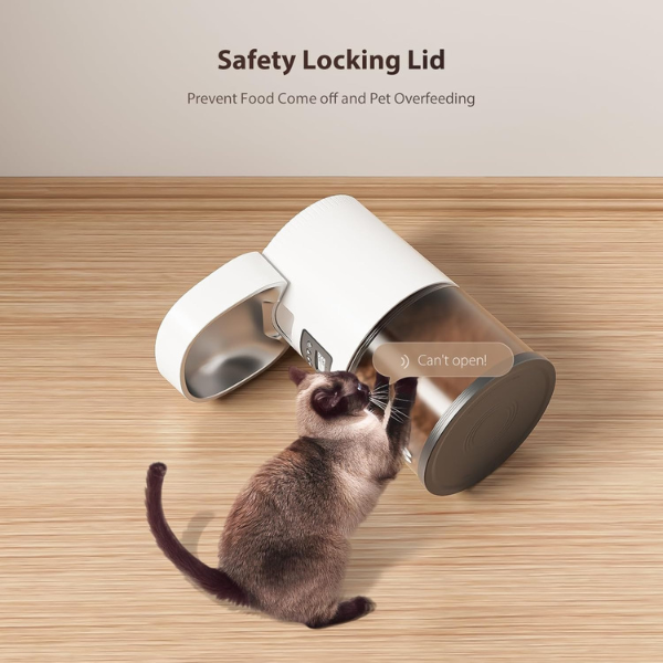 Programmable Cat Food Dispenser Automatic Dry Food Feeder for Cats