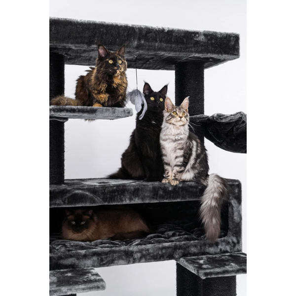 Giant XXL Cat Tree 19 Inch x 69 Inch Extra Large Cat Tower with Scratching Posts