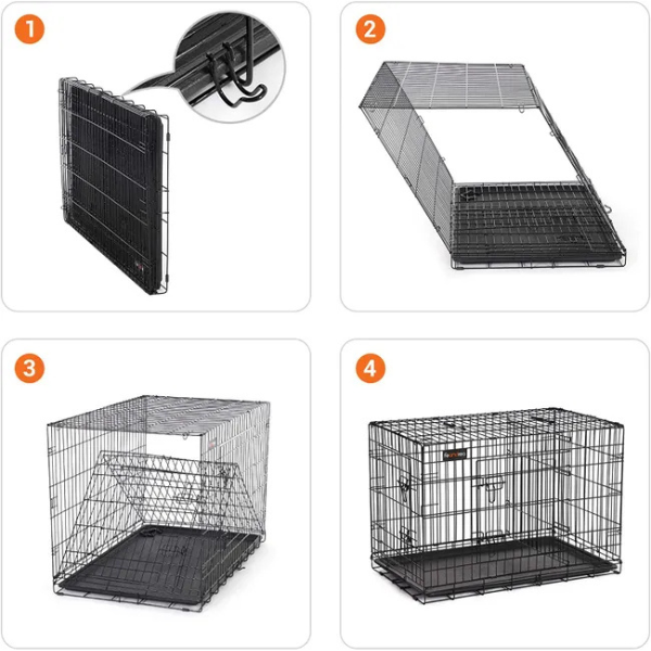 XXL Dog Crate Heavy Duty Large Wire Kennel Cage for Extra Large Dogs