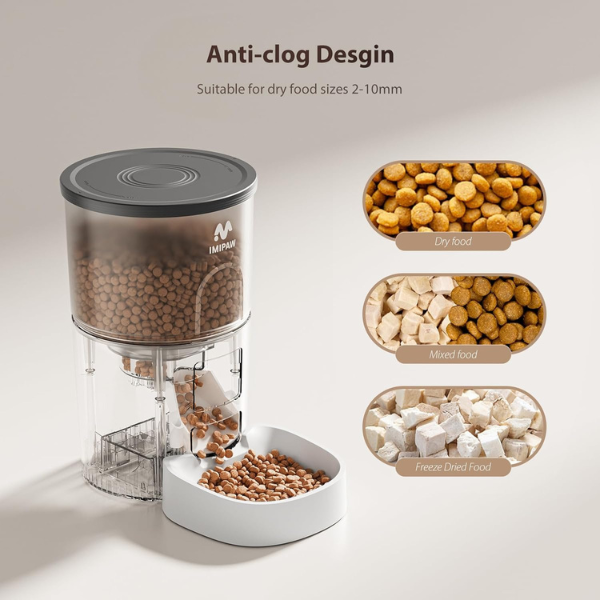Programmable Cat Food Dispenser Automatic Dry Food Feeder for Cats