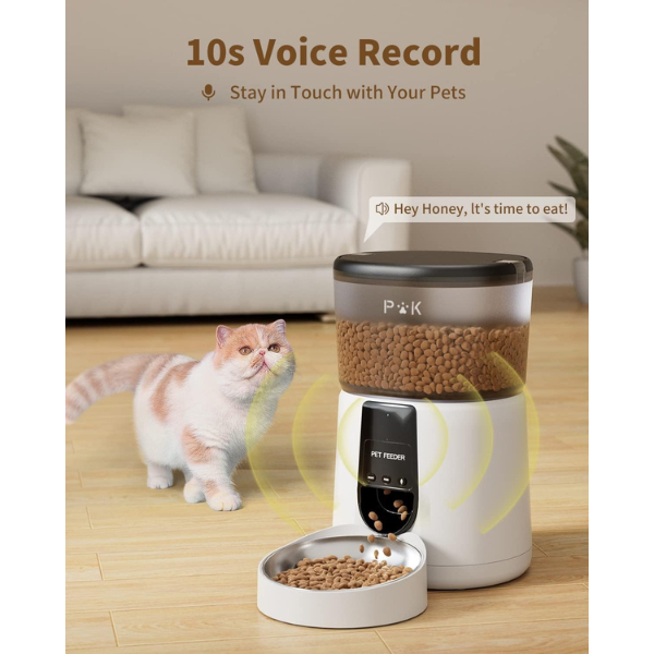 Smart Automatic Cat Feeder Connected WiFi Pet Food Dispenser for Cats