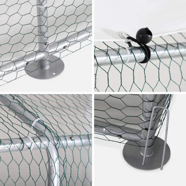 12 sq ft Chicken Coop Run 4x3 ft Galvanized Steel Wire Mesh Pen Enclosure