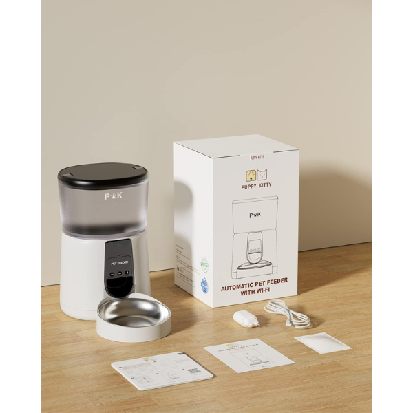 Smart Automatic Cat Feeder Connected WiFi Pet Food Dispenser for Cats