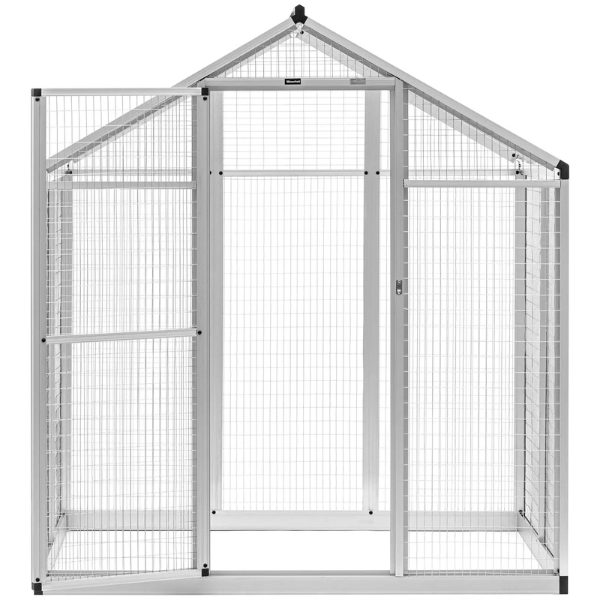 XXL Aluminum Bird Aviary 48 x 70 x 77 Inches with 63 x 24 Inch Door