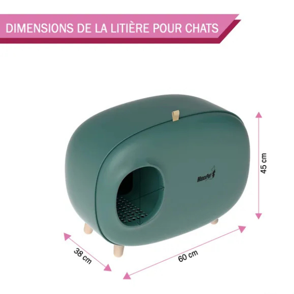60x38x45 cm Cat Litter Box Enclosed Covered Cat Toilet House Pet Litter Pan