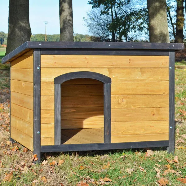 Large Outdoor Pine Wood Dog House with Opening Roof 88x31x32 Inch XL Durable Pet Shelter