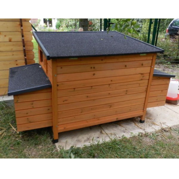 FSC Certified Wooden Chicken Nesting Box 2 Compartment Coop Nesting Box