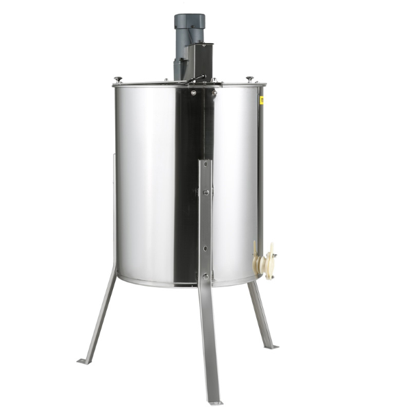 Electric Stainless Steel Honey Extractor 4-8 Frame Centrifuge Honey Separator with Lid 140W Adjustable Height Beekeeping Equipment