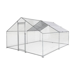 12 sq ft Chicken Coop Run 4x3 ft Galvanized Steel Wire Mesh Pen Enclosure