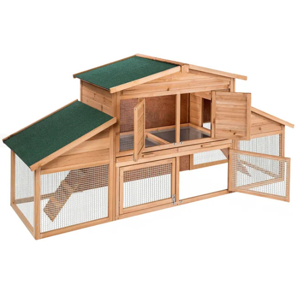 Wooden Hamster Cage for Small Rodents - 89 x 30 x 37.6 inches