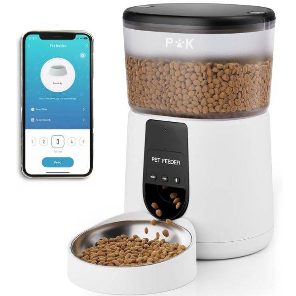 Smart Automatic Cat Feeder Connected WiFi Pet Food Dispenser for Cats