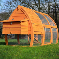 Wooden Backyard Chicken Coop for 2 to 5 Hens 68x30x40 Inches