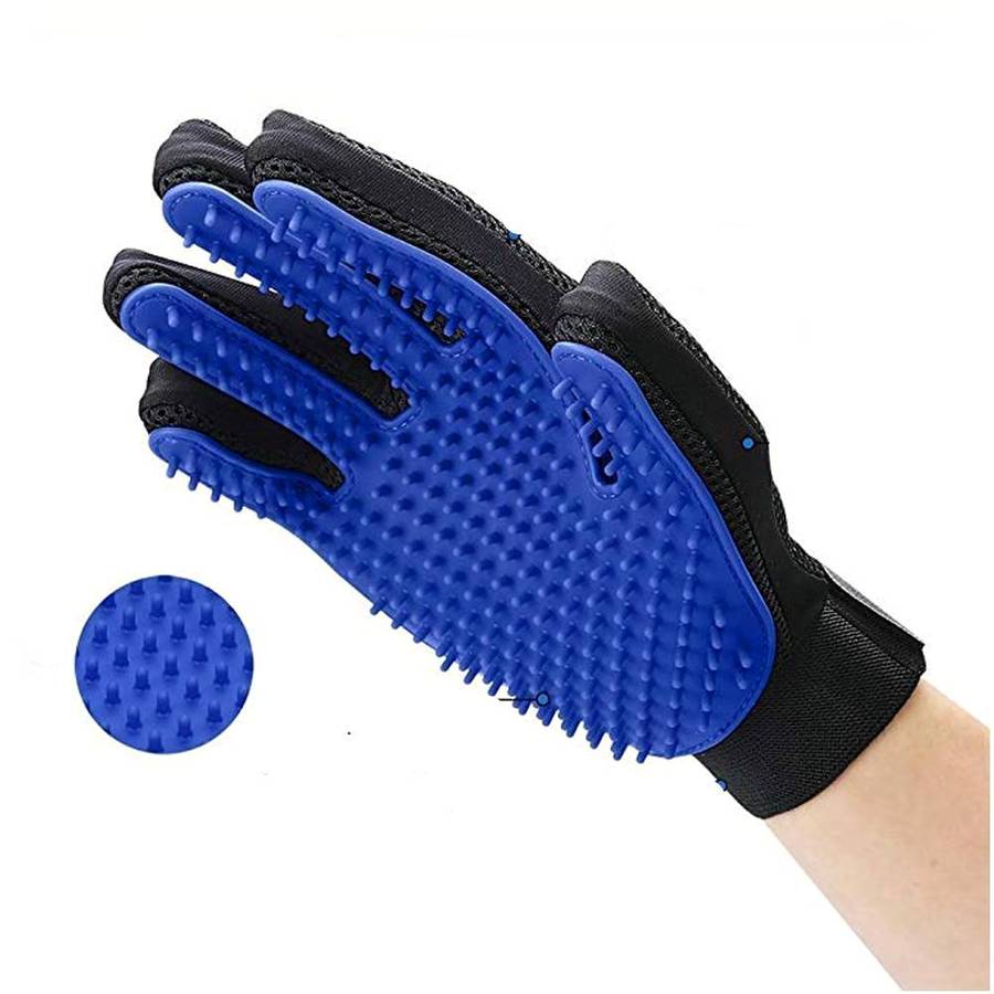 Dog Grooming and Massage Glove Soft Deshedding Brush Pet Hair Remover