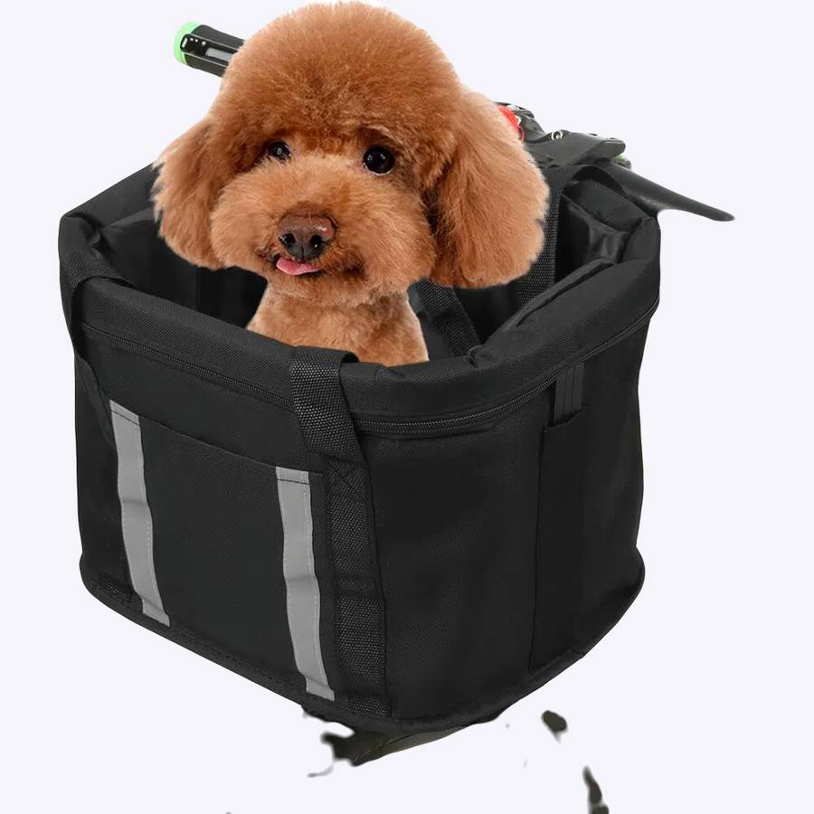 Dog Bike Basket for Small Dogs Pet Carrier Front Handlebar Basket for Biking