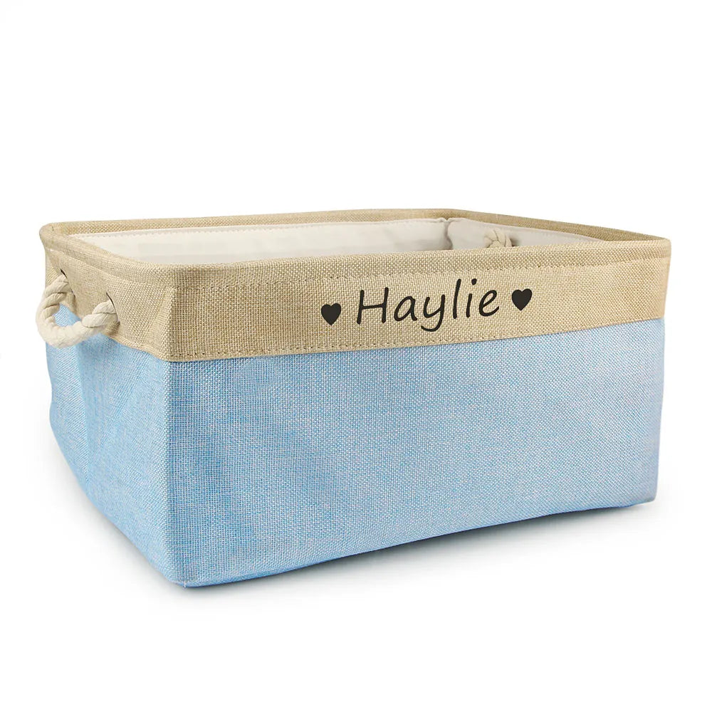 Custom Pet Storage Basket Personalized Pet Organizer Bin