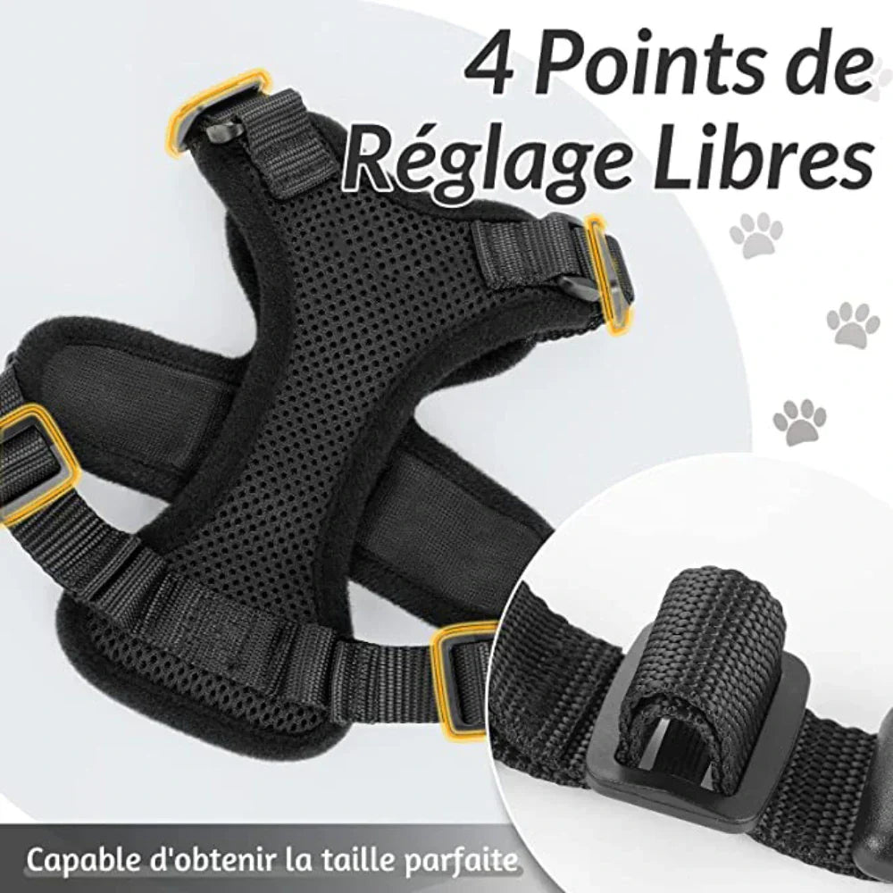 Escape Proof Cat Harness Adjustable No Escape Cat Harness for Outdoor Safety