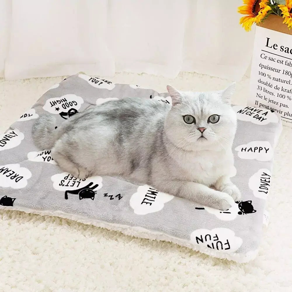 Cat Blanket Cozy Soft Warm Cover for Cats Pet Bedding