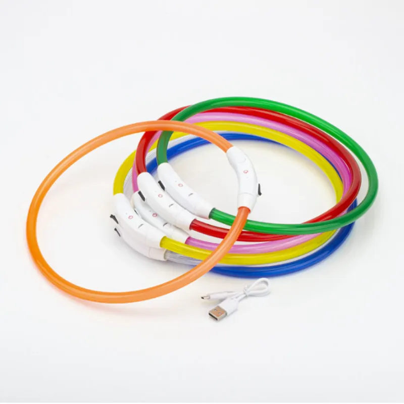 LED Dog Collar Light Up Waterproof Rechargeable Safety Collar for Night Walking