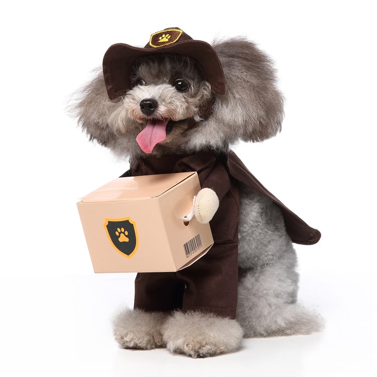 Pet Costume for Cats and Dogs - Package Delivery Driver Outfit