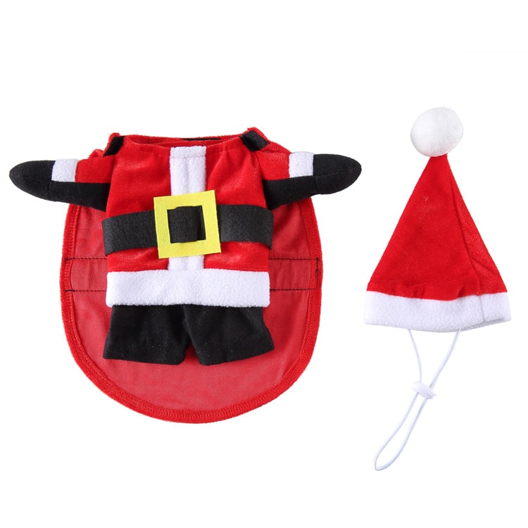 Santa Claus Costume for Dog and Cat Holiday Pet Outfit