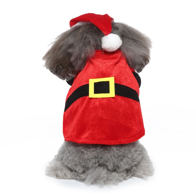 Santa Claus Costume for Dog and Cat Holiday Pet Outfit