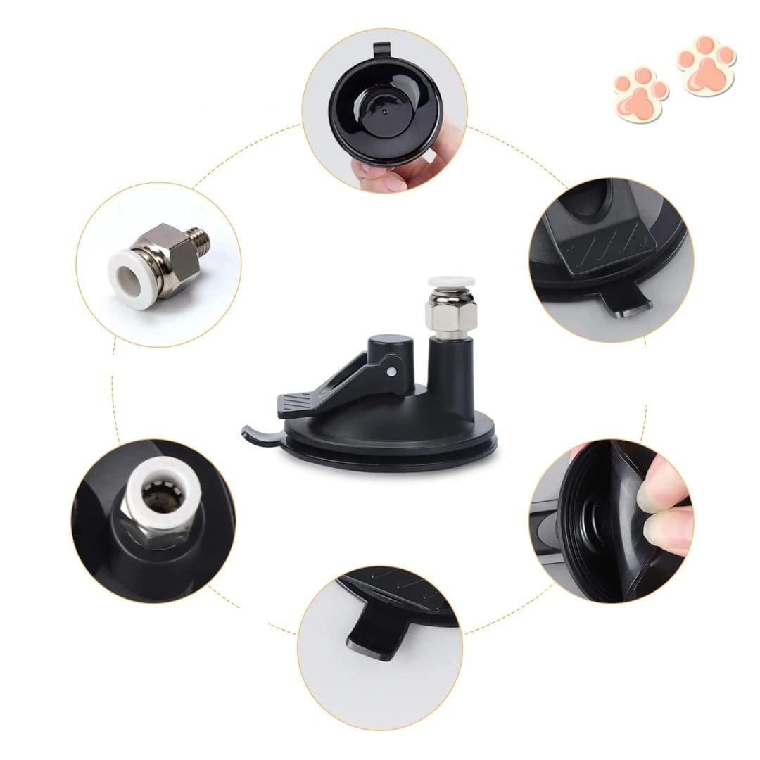 Cat Fishing Rod Toy with Suction Cup Interactive Cat Teaser Toy