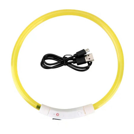 LED Dog Collar Light Up Waterproof Rechargeable Safety Collar for Night Walking