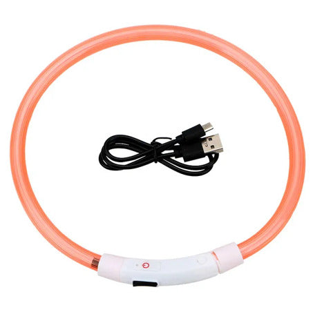 LED Dog Collar Light Up Waterproof Rechargeable Safety Collar for Night Walking