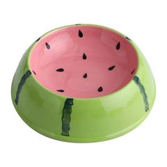 Small Ceramic Pet Bowl for Dogs and Cats Fruit Edition