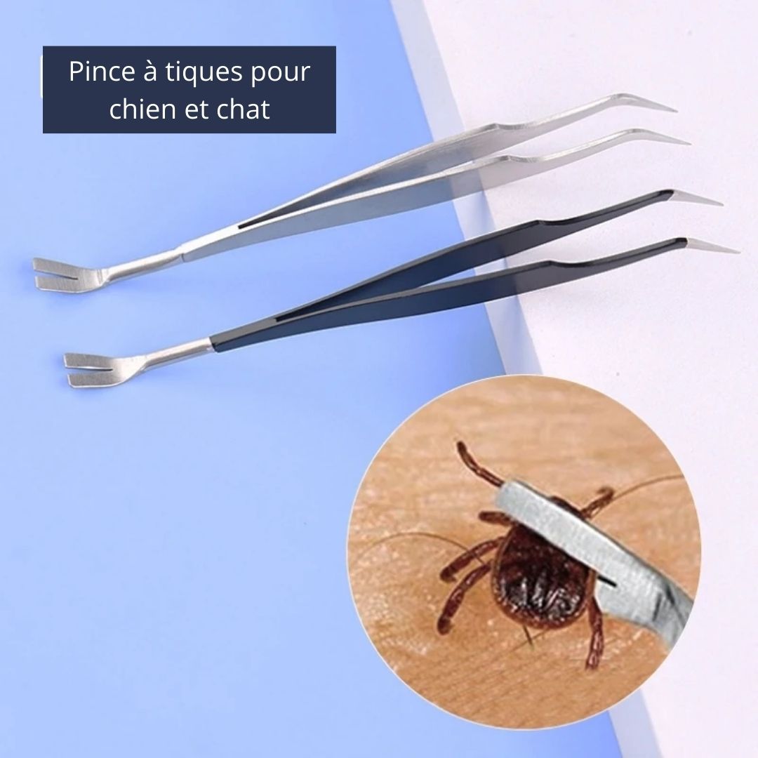 2-in-1 Tick Removal Tool for Dogs and Cats Pet Grooming Kit