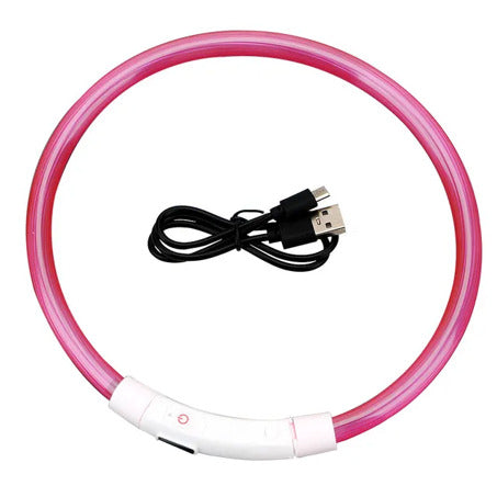 LED Dog Collar Light Up Waterproof Rechargeable Safety Collar for Night Walking