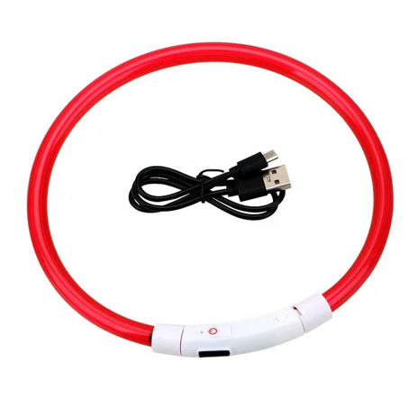 LED Dog Collar Light Up Waterproof Rechargeable Safety Collar for Night Walking