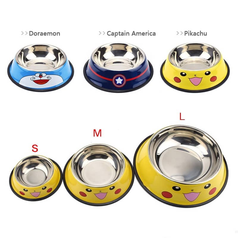 Pikachu Pet Bowl Pokemon Dog Cat Feeding Dish