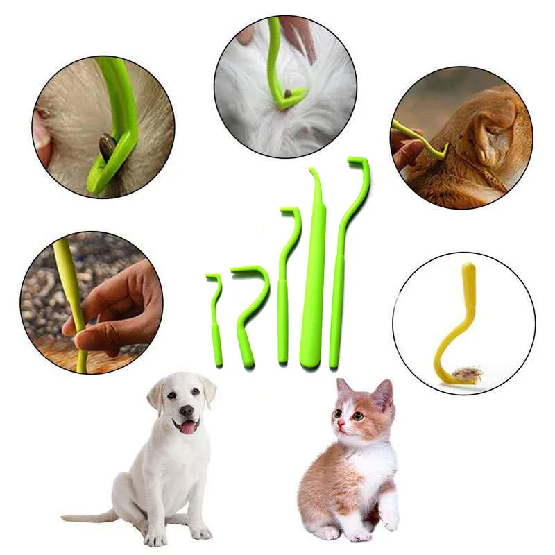 Plastic Tick Remover Tool for Dogs and Cats Pet Grooming Tweezer
