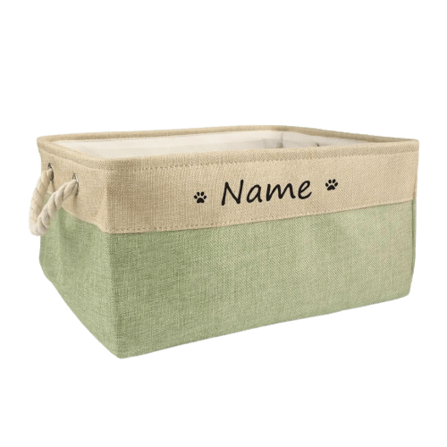 Custom Pet Storage Basket Personalized Pet Organizer Bin