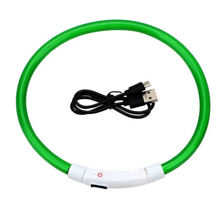LED Dog Collar Light Up Waterproof Rechargeable Safety Collar for Night Walking