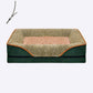 Elegant Green and Beige Dog Sofa Pet Couch Bed