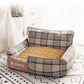 Soft Plush Plaid Dog Couch Pet Bed Small Medium Large Comfortable Lounge Sofa