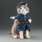 Cat Police Officer Costume Pet Uniform for Cats Halloween Dress Up