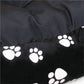 Black Dog Bed with Paw Print for Extra Large XXL Dogs