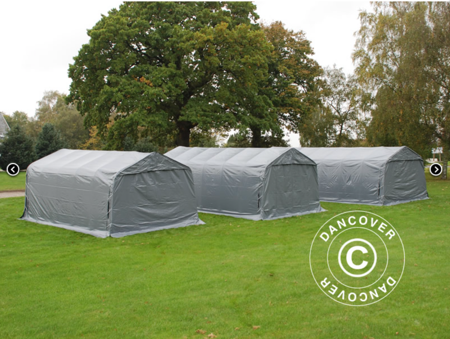 Abri pour bétail 3,6x6x2,68m, PVC, Gris