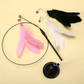 Cat Fishing Rod Toy with Suction Cup Interactive Cat Teaser Toy