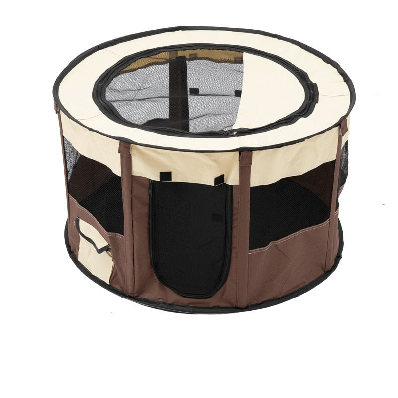 Portable Foldable Breathable Round Dog Playpen