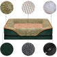 Elegant Green and Beige Dog Sofa Pet Couch Bed
