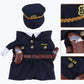 Cat Police Officer Costume Pet Uniform for Cats Halloween Dress Up