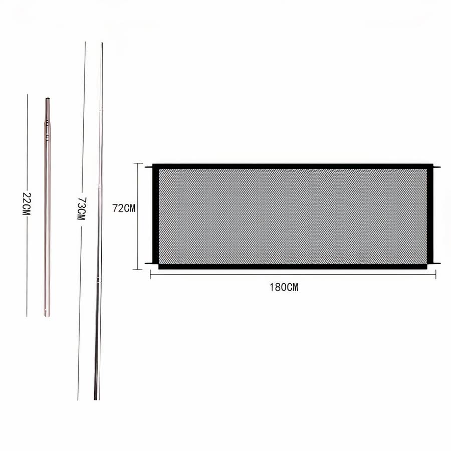 Dog Mesh Gate Barrier Adjustable Pet Gate for Dogs and Puppies